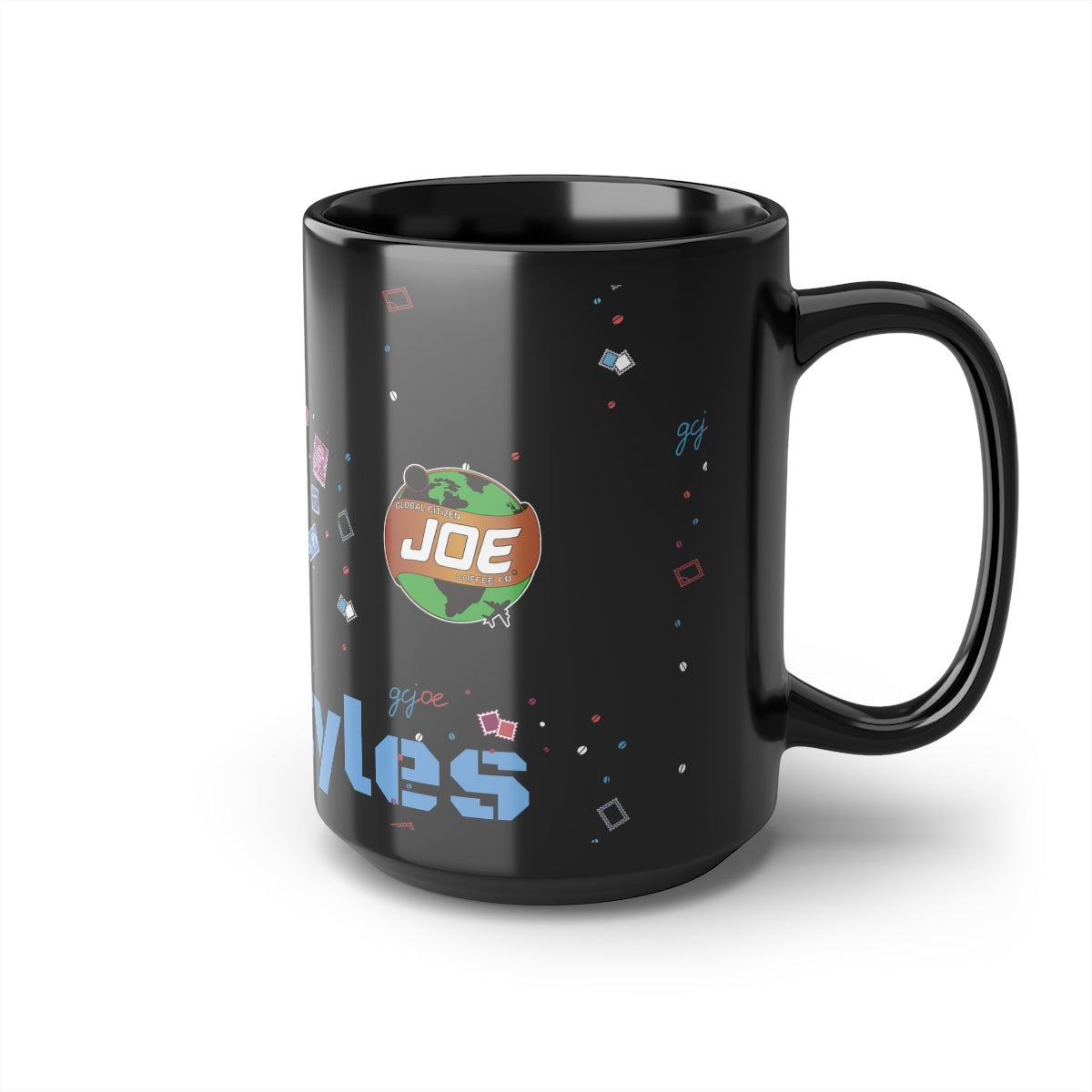 Black GC Joe Lifestyles Epaulet Coffee or Tea Mug, 15oz Standard