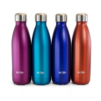 Mr. Coffee 4 Piece 16.9 Ounce Thermal Bottle in Assorted Colors Set of 4