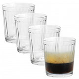 Pasabahce Optica 4 Piece 13 Ounce Double Old Fashioned Set in Clear Glass
