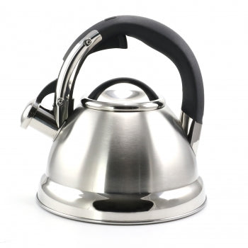 Mr. Coffee 2 Quart Stainless Steel Whistling Tea Kettle with Nylon Handle
