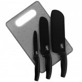 Gibson Home Edge Craft 4 Piece Nonstick Stainless Steel Cutlery Set with Cutting Board