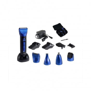 Optimus 15 Piece Wet/Dry Multi-Use Clipper and Trimmer, Blue/Black by Optimus