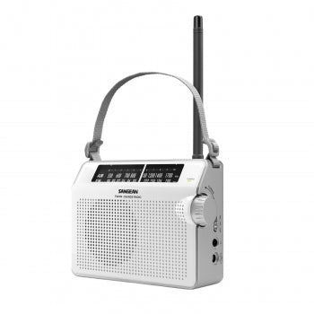 Sangean FM / AM Compact Analogue Tuning Portable Receiver- White