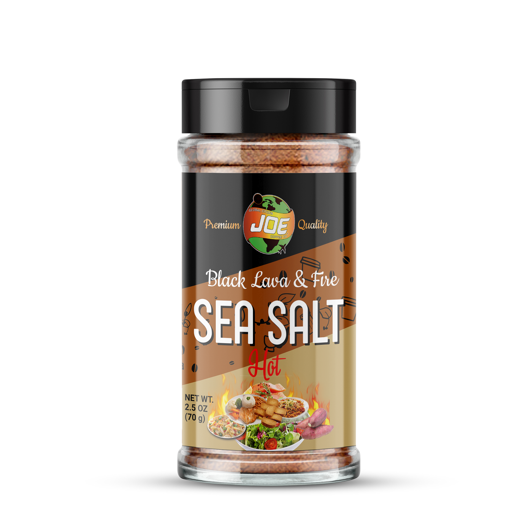 Black lava & Fire Coffee Sea Salt Spice Seasoning Hot