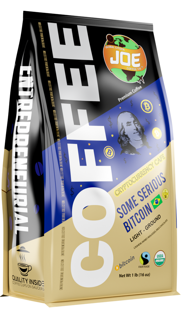 Cryptocurrency Cafe: Some Serious Bitcoin - Premium Brazilian Single Origin Coffee 1 lb Ground