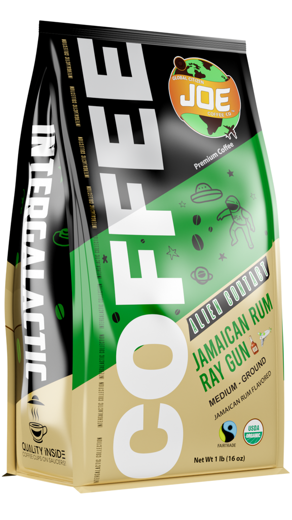 Alien Contact: Jamaican Rum Ray Gun - Premium Flavored Coffee 1lb Ground