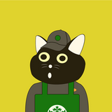 G #11 "G Barista Café Cat" (NFT) Ad Only - NFTs Available @ opensea.oi