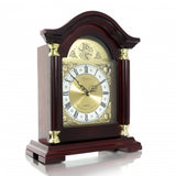 Bedford Clock Collection Redwood Mantel Clock with Chimes