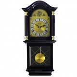 Bedford Clock Collection 26 Inch Chiming Pendulum Wall Clock in Antique Mahogany Cherry Oak Finish