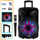 beFree Sound 12 Inch Bluetooth Rechargeable Party Speaker With Illuminatiing Lights