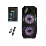 beFree Sound Double 12 Inch Subwoofer Portable Bluetooth Party PA Speaker