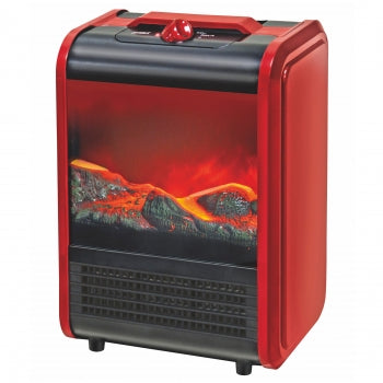 Optimus Electric Flame Effect Mini Fireplace Heater