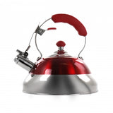 MegaChef 2.7 Liter Stovetop Whistling Kettle in Red