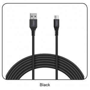3 Ft. Fast Charge and Sync Round Micro USB Cable-BLACK