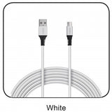 3 Ft. Fast Charge and Sync Round Micro USB Cable-WHITE