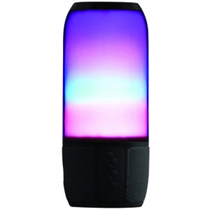 NAXA Electronics Vibe Series Bluetooth Speaker and MP3 Player with LED Flashing Lights in Black