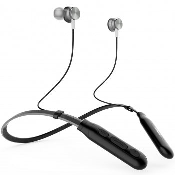Bluetooth Neckband Earphones with Magnet in Silver