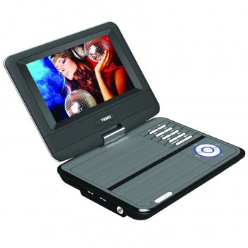 NAXA Electronics NPD-703 7-Inch TFT LCD Swivel Screen Portable DVD Player - Black lacquer