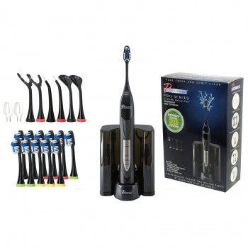 Pursonic Black Rechargeable Electric Toothbrush with Bonus Value Pack