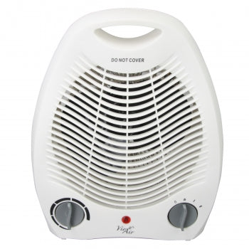 Vie Air 1500W Portable 2 Settings White Office Fan Heater with Adjustable Thermostat