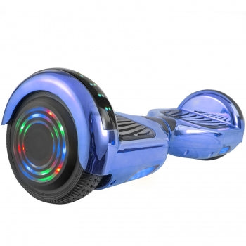 Hoverboard in Blue Chrome with Bluetooth Speakers