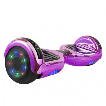 Hoverboard in Purple Chrome with Bluetooth Speakers